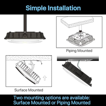 HYPERLITE LED Canopy Light 45W: 6300lm 4Packs 9.5"x9.5" LED Canopy Lights 5000K Daylight,Ideal and Commerical Canopy LED Lights for Garage,Carport,Shop,Workshop,Underpass,Entrance