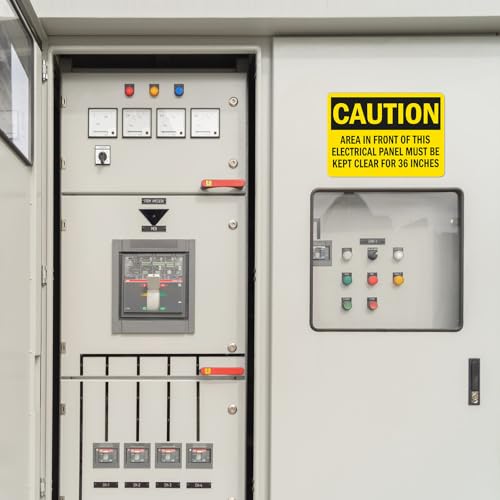 10 PCS Caution Keep Electrical Panel Clear for 36 Inches, 5" x 7"