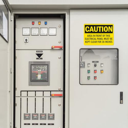 10 PCS Caution Keep Electrical Panel Clear for 36 Inches, 5" x 7"