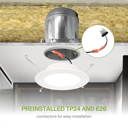 ASD 12 Pack Retrofit LED Recessed Lighting 6 Inch, 5CCT Wafer Lights - color: White Flat, size: 12 Pack