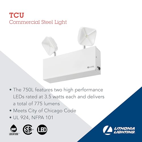 Lithonia Lighting TCU Commercial Steel 750 Lumens Emergency Lighting Unit (Pack of 1)