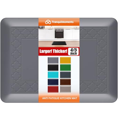 4/5 Inch Thicker Kitchen Mats Anti Fatigue Comfort Mat Standing Desk Rugs - color: Grey, size: 24"L x 17"W x 0.8"Th