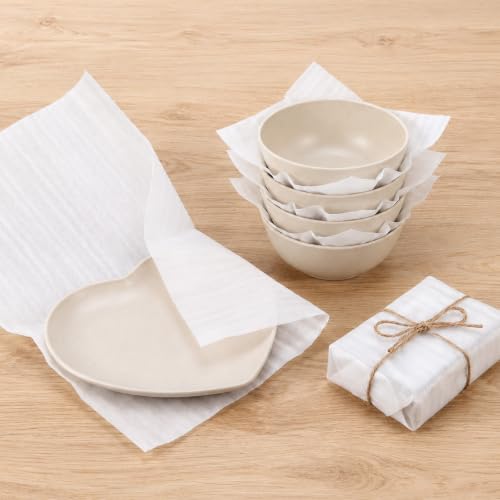 50 Pack Foam Wrap Sheets for Packing Moving, 10” x 10” Reusable Moistureproof Cushioning Foam for Dish Plate, Fragile Packing Supplies