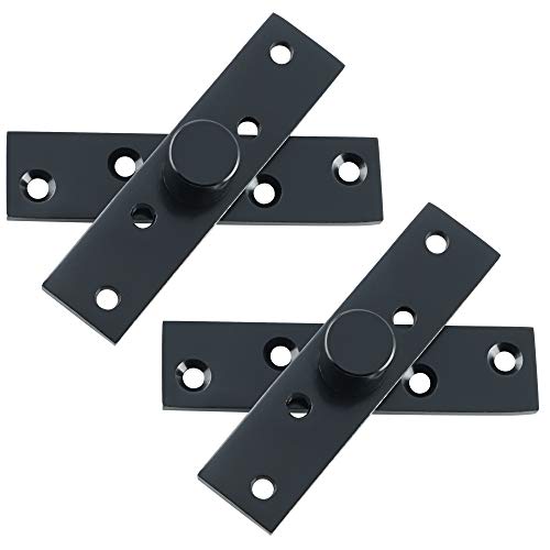 Alise Pivot Hinges for Door,4'' Rotating Door Hinge 360 Degree,Black,2 Pcs - color: Black, size: 4 Inch