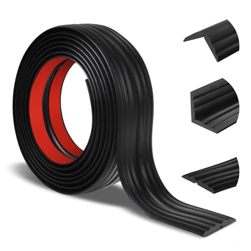 Corner Molding Trim Peel and Stick Wall Corner Protector - color: Black, size: 0.8 In x 40 Ft