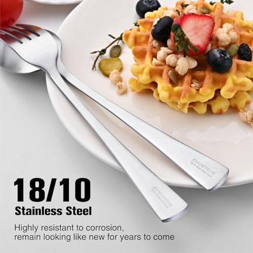 18/10 Flatware set for 12, 60 Piece Matte Stainless Steel Silverware Set - color: Matte Silver, size: 60-Piece