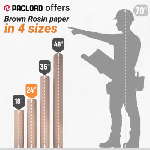 Floor Protection Natural Brown Rosin Paper 24" x 166 ft - style: 332 sq ft (24" x 166' Roll)