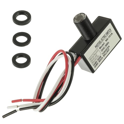 105V-130V AC Photocell Light Sensor Light Control Sensor Photoelectric Switch Dusk to Dawn Sensor with Automatic Illumination Detection Circuit for Outdoor Lighting Photoelectric Switch,1 Pack - size: 1 Pack