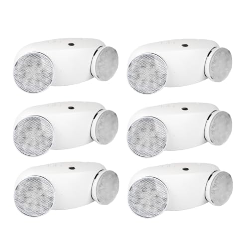 6 Pack Commercial LED Emergency Light,Battery Backup,ETL Listed - size: 6 PACK