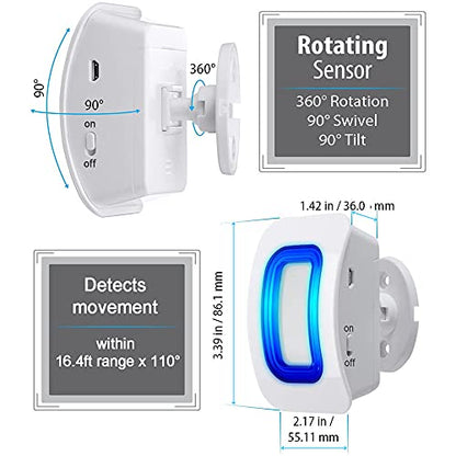 Caregiver Pager Wireless Motion Sensor Alert Room Bed Alarm and Fall Prevention for Elderly Dementia Patients (3 Receiver+2 Monitor Motion) - size: 3 Receiver+2 Monitor Motion
