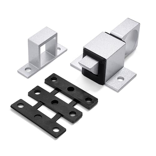 2 Packs Silver Spring Door Lock，Self-Closing Latches - color: Silver