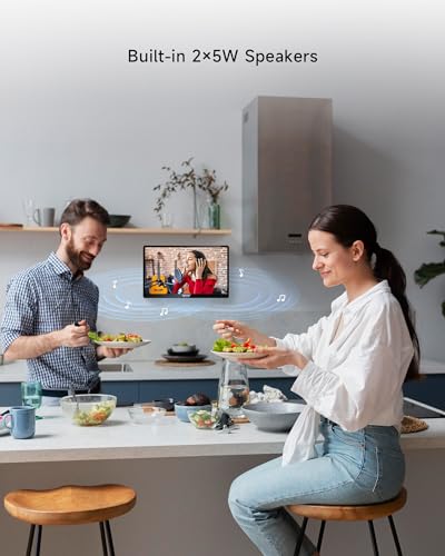 SYLVOX Kitchen TV, Small Smart TV for Kitchen, 15.6 inch Under Cabinet TVs
