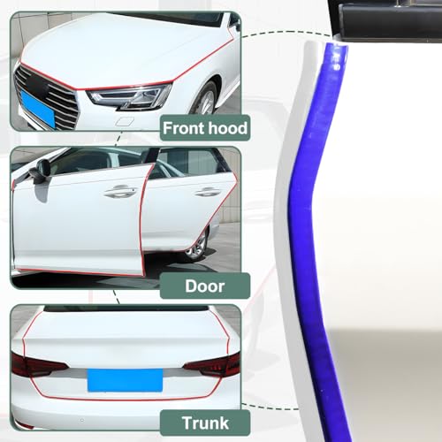 Osilly 33FT PVC U-Shaped Car Door Edge Guards, Blue - color: Blue, size: Style B-32FT