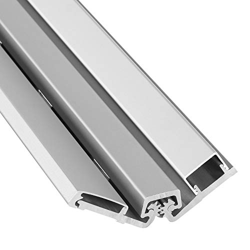 Continuous Geared Door Hinge Full Surface Anodized Aluminum 83 inch Heavy Duty Center Pivot Tamperproof for Repairing Storefront Door Compare to Select SL57 LawrenceLH-HD157 - color: Aluminum (AL)