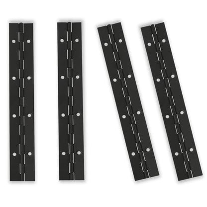 8" Piano Hinges, 4PCS 304 Stainless Steel Continuous Hinges, Black - size: 8inch