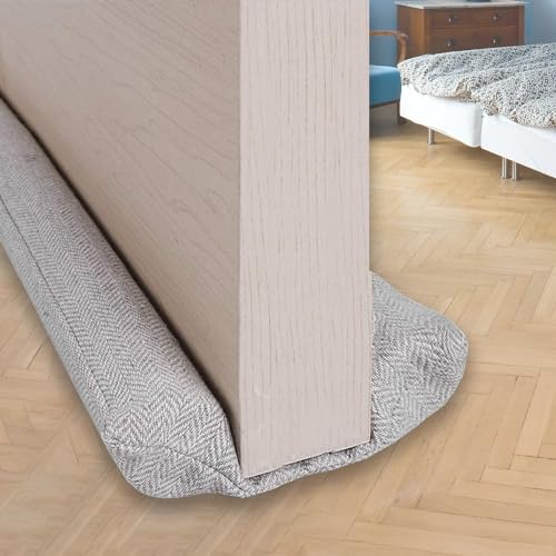 VISEMAN 36 Inch Under Door Stopper, Door Noise Blocker - color: Nylon-cotton Beige