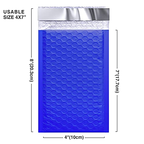 Metronic 800PC Bubble Mailers 4x8 Bulk Small Bubble Mailer Royal Blue - color: Blue, size: 4x8" 800PC