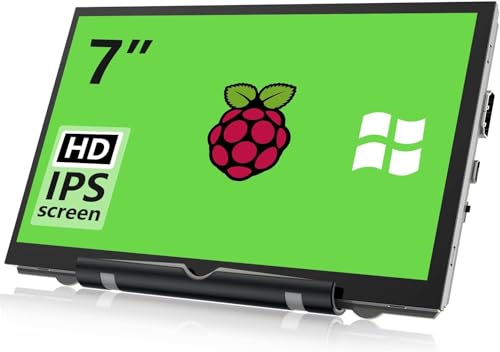 HAMTYSAN Raspberry Pi Screen, 7 Inch Portable Monitor External Display 800x480 IPS Screen Small HDMI Monitor for Raspberry Pi 400/4/3/2/Zero/B/B+ Jetson Nano Win11/10/8/7 (Non-Touch) - size: 7" 800x480, style: No-touch