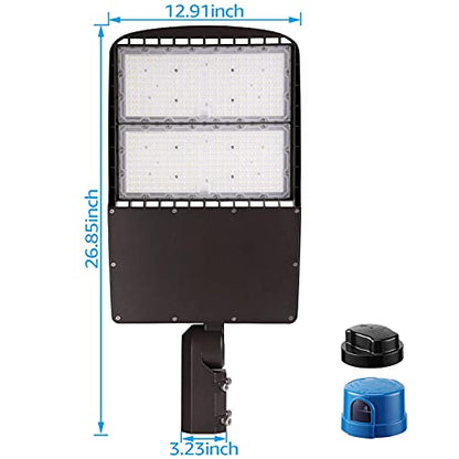 LEONLITE 300W LED Parking Lot Light, 1-10V Dimmable, 42,000lm UL & DLC - size: 27 Inch