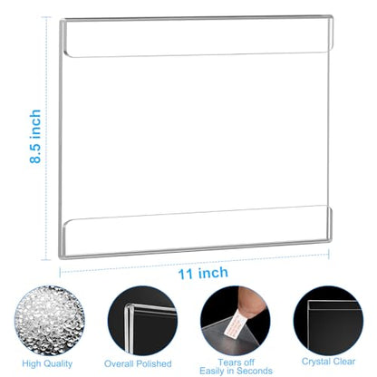 EHWINE Acrylic Sign Holder 8.5 x 11 Wall Mount, 10 Pack Horizontal Display