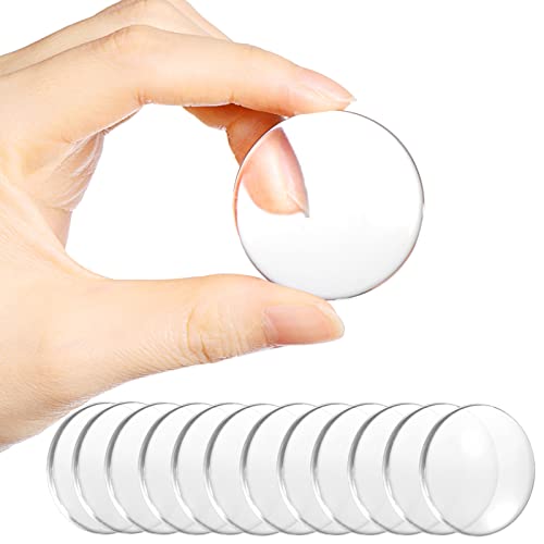 Door Stopper Wall Protector - Wall Shield Bumper Guard from Door Knobs,Sturdy Self Adhesive,Soft and Transparent,Washable Reusable Shock Absorbent Gel for Home Office (Classic Round, 12pcs) - size: 12 pieces, style: Classic Round
