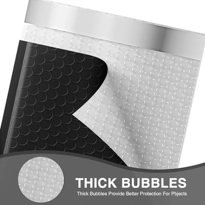 Metronic 800 Pack Small Bubble Mailer 4x8 Inch Black Bubble Mailers Bulk - color: Black, size: 4x8" 800PC