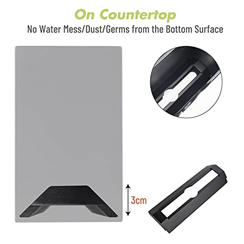 Bamboo Paper Towel Dispenser/Holder with Lid for Home and Commercial, Wall Mount or Countertop for Multifold, C Fold, Z fold, Trifold Hand Towels (Black) - color: Black