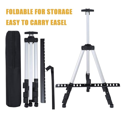 MXG Aluminum Art Easel,Professional Display Easel for Painting & Sign - color: Silver