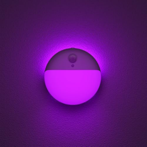 YUNLEX Purple Motion Sensor Night Light Battery Operated, Dim Sticky Light - color: Violet