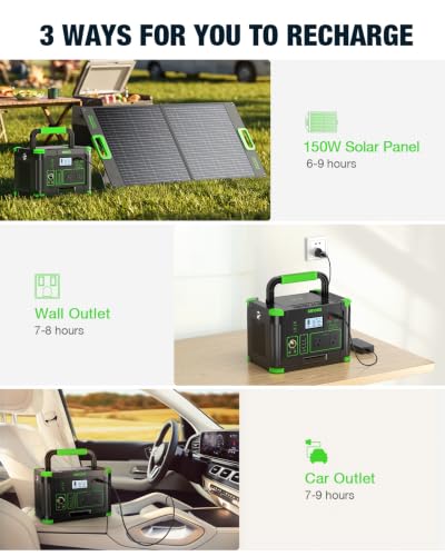 GRECELL Portable Power Station 999Wh 1000W - color: Black