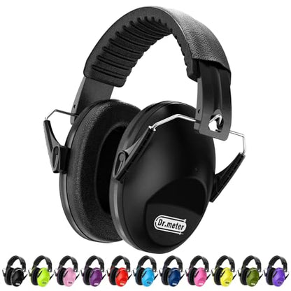 Dr.meter Noise Cancelling Headphones for Kids, EM100 Protective Ear Muffs - color: Black
