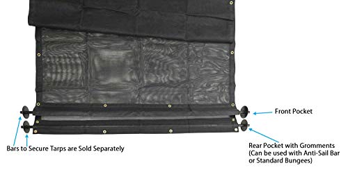 Mytee Products 7'6" x 14' Dump Truck Vinyl Coated Mesh Tarps Cover with 5 Inch 18oz Double Pocket - size: 7.5 ft x 14 ft