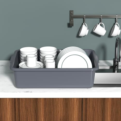 13 L Small Commercial Bus Tubs, Restaurant Wash Basin, 12 Packs - size: 13 L without Lid