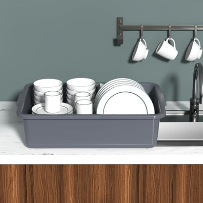 13 L Small Commercial Bus Tubs, Restaurant Wash Basin, 12 Packs - size: 13 L without Lid