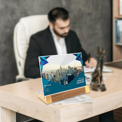 Acrylic Sign Holder 8.5 x 11, L-Shape Horizontal 2 Pack for Tabletop - size: 11*8.5 Inch