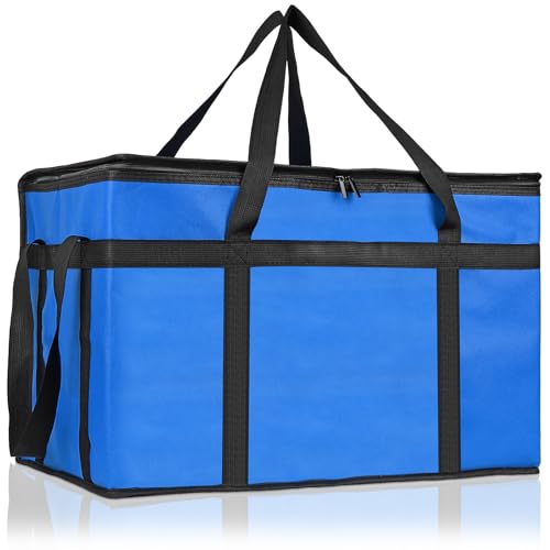 PEASUG Insulated Food Delivery Bag, XXXL Catering Bag for Keep Food Warming - color: Blue, size: XXX-Large