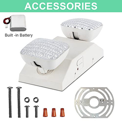 LED Emergency Exit Light Battery Backup, Fire Resistant Emergency Exit Sign - size: 4 PACK