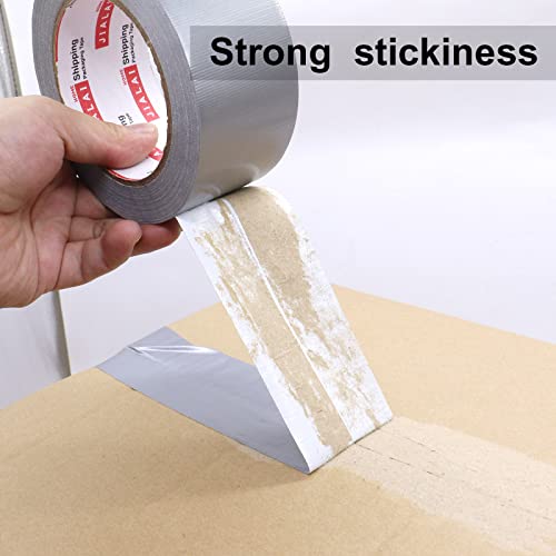 JIALAI HOME Wide Duct Tape 3 inch, Industrial Grade Silver (Gray) Tape 3 inches x 55 Yards (164 ft), 9 Mil Heavy-Duty, Waterproof, UV Resistant for Crafts & Home Improvement - color: Silver