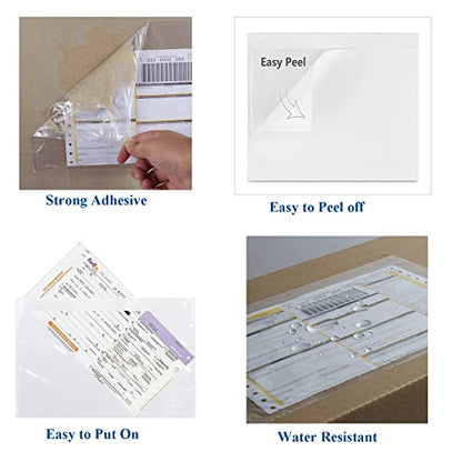 7.5'' X 5.5'' Packing Slip Envelope Pouches, 2000Pcs Shipping Label Sleeves, Top Loading Packing List Mailing Envelopes, Clear Shipping Sleeves for Labels - size: 7.5" X 5.5" - 2000 Pcs