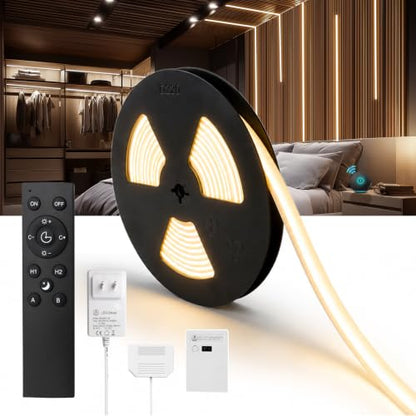 VST 16.4ft 24V Smart Silicone LED Strip Lights Wood Slat Wall Recessed - color: Smart Control