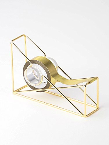 U Brands Desktop Tape Dispenser, Wire Metal, Gold - 898U06-48 - color: Gold