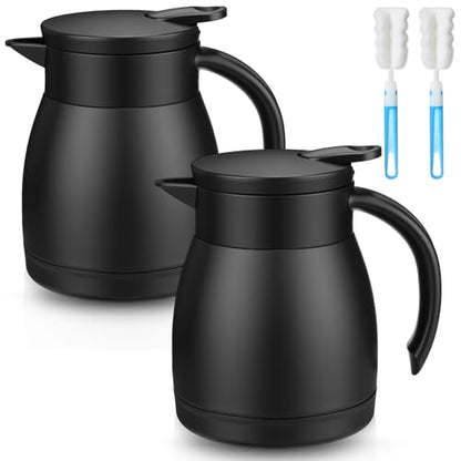 Norme 2 Pcs Thermal Coffee Carafe Creamer, Black, 17 oz - color: Black, size: 17 oz