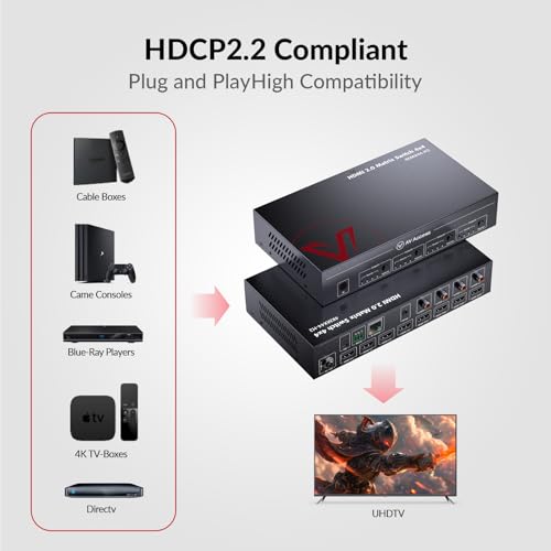 AV Access HDMI Matrix Splitter Switch 4x4 4K@60Hz Dobly Vision (4KMX44-H2)