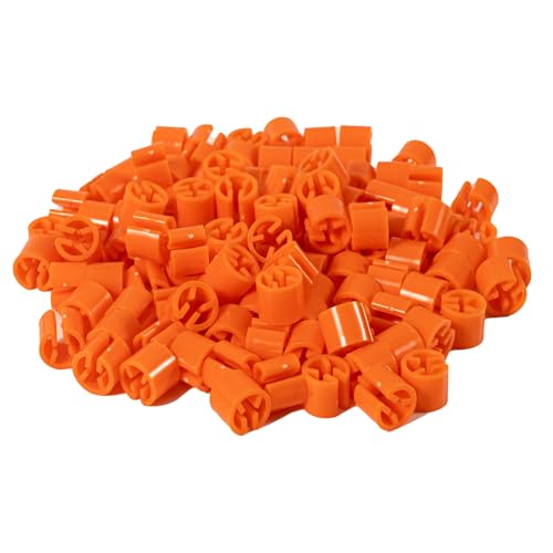 100pcs 3.5mm Plastic Clothes Hangers - Blank Marker for Retail, Laundry & Closet Organization (Bulk Set, Color Coding), Orange - color: Orange