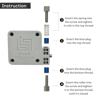 Lily's Home Drill-Free Automatic Door Closer - Strong Spring Tension, Full Control on Closure Speed & Strength, for Sliding Screen, Storm, Bathroom, Bedroom & Cabinet Doors (Single, White) - size: Single - White
