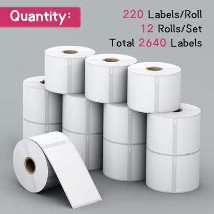 12 Rolls, 2640 Shipping Labels Replacement for DYMO 30323(2-1/8" x 4") - size: 2-1/8" x 4" | 30323-12 Rolls