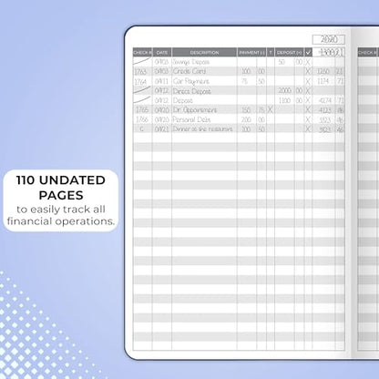Clever Fox Check Register Book, Checkbook Ledger, 5.8x8.3 Dark Blue - color: Dark Blue, size: A5 (5.8'' x 8.3'')