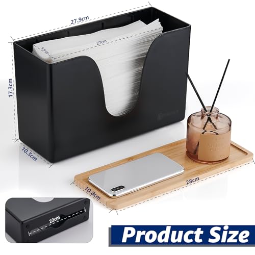 Pollock Paper Towel Dispenser with Lid,Wall Mount or Countertop,Black - color: Blk-5857u-black