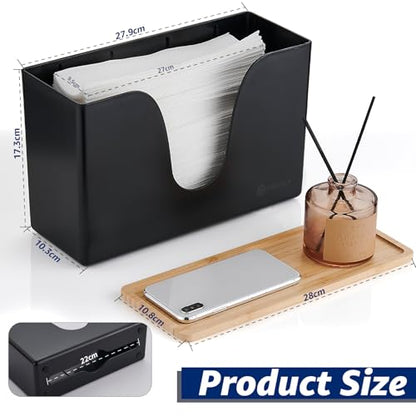 Pollock Paper Towel Dispenser with Lid,Wall Mount or Countertop,Black - color: Blk-5857u-black
