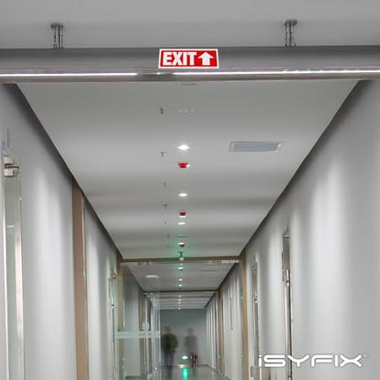 iSYFIX Exit Signs, 6 Pack, 12x4 Inch, Directional Up Arrow Signs - color: Plastic Up, size: 6 Pk 12x4